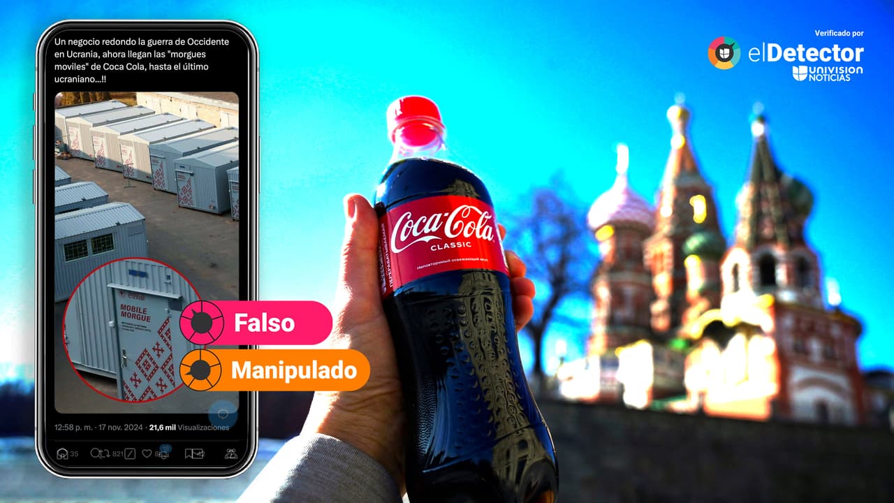 Es falso que esa fotografía muestre “morgues móviles” que Coca-Cola le donó a Ucrania