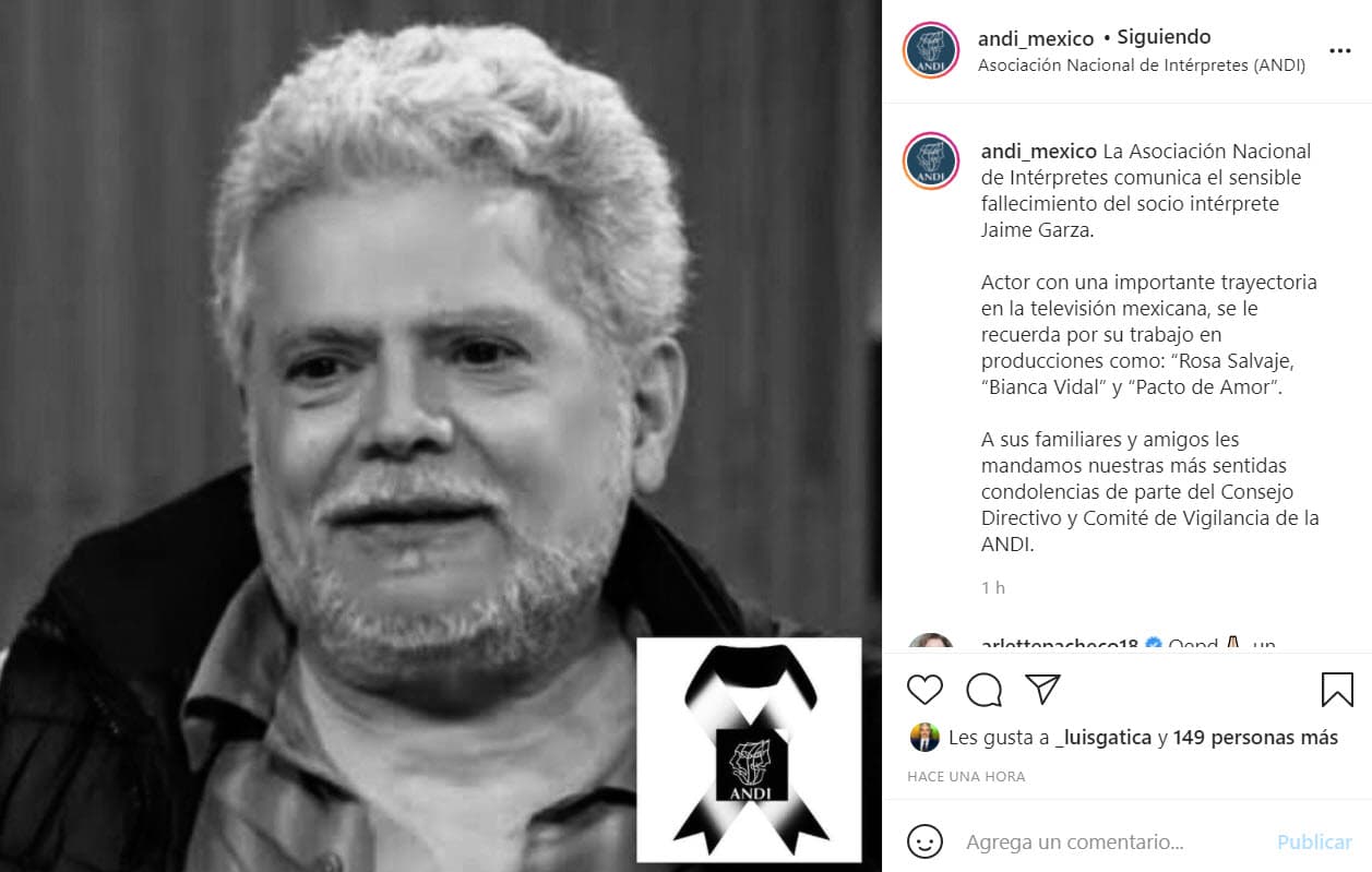 La Asociación Nacional de Intérpretes confirmó la información y externaron sus condolencias.