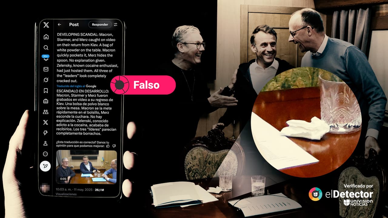 Ni era cocaína, ni venían de Ucrania: Alex Jones difama a los tres líderes europeos más importantes por un pañuelo en la mesa