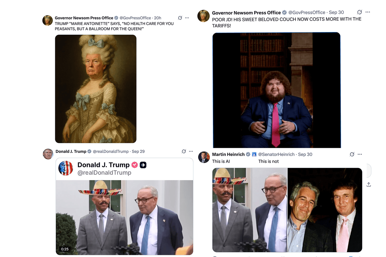 La guerra de memes entre republicanos y demócratas (mientras el gobierno federal está cerrado)