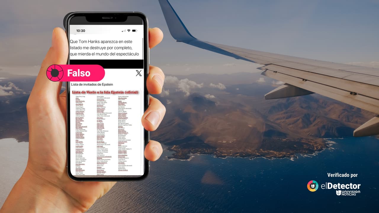 Es falso que esta sea la lista “oficial” de quienes viajaron a la isla de Jeffrey Epstein donde hubo abusos sexuales contra menores