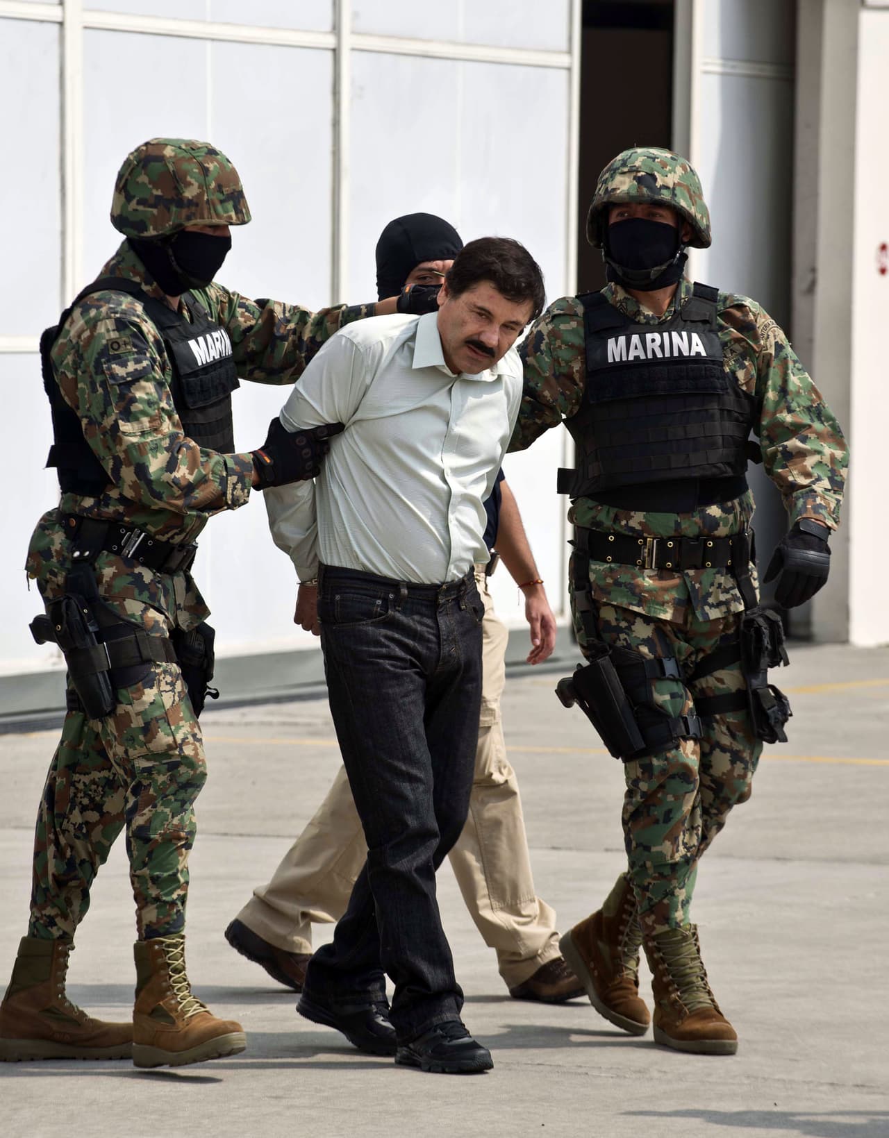 <b>First recapture, February 2014.</b> After 13 years a fugitive, El Chapo was caught again, this time in Mazatlán, Sinaloa.