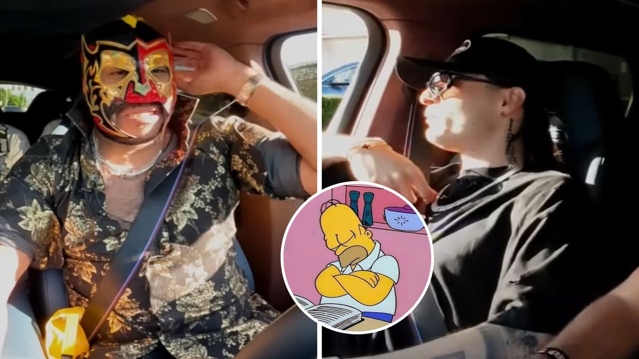 ¿Aburrido? Peso Pluma se duerme en plena entrevista con Escorpión Dorado y desata polémica