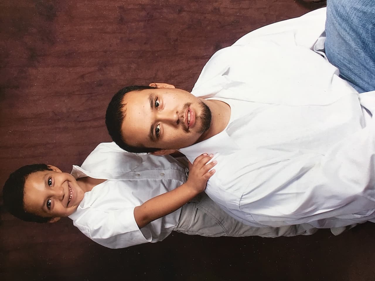 Michael with his youngest son, Michael Jr.