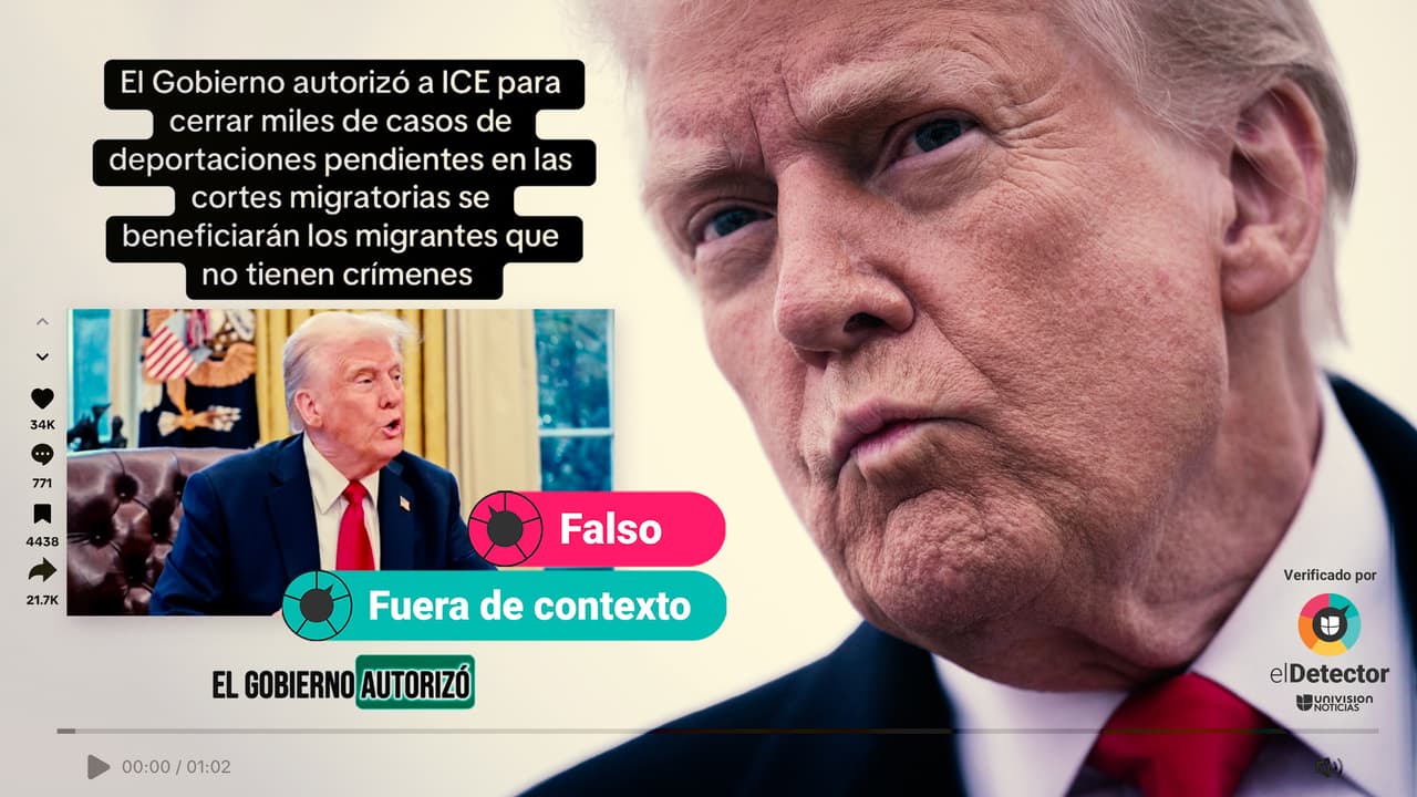 El gobierno NO autorizó a ICE a “cerrar miles de casos de deportación” en 2025: el audio de ese video está fuera de contexto