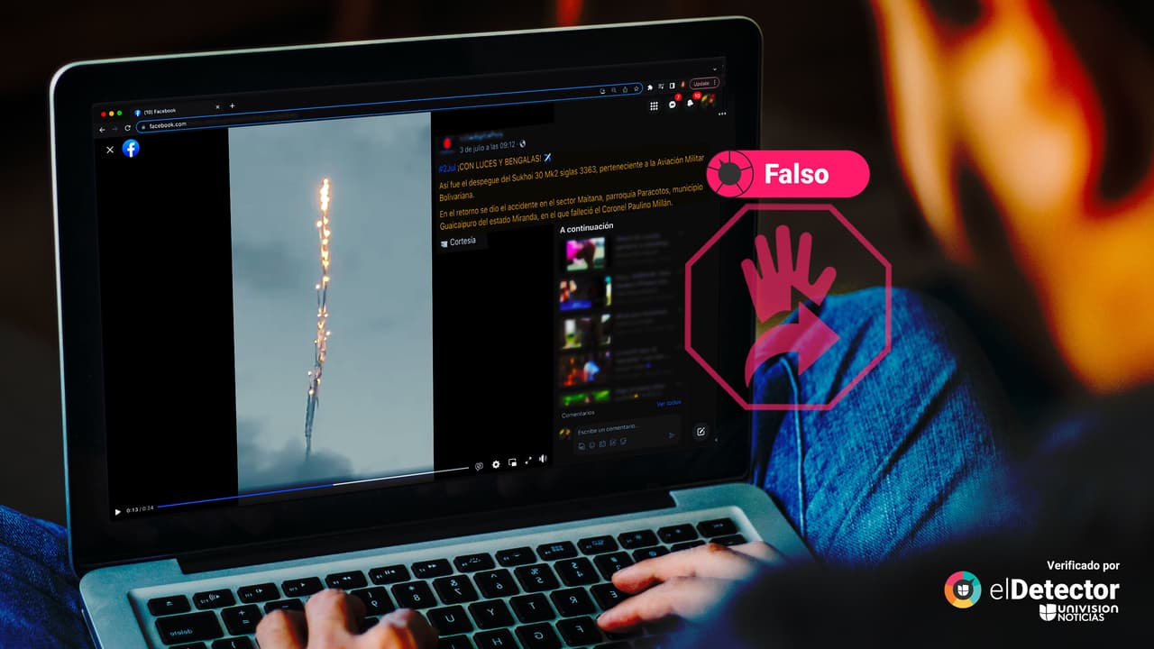 Ese video no es del avión militar que se estrelló en Venezuela el 2 de julio