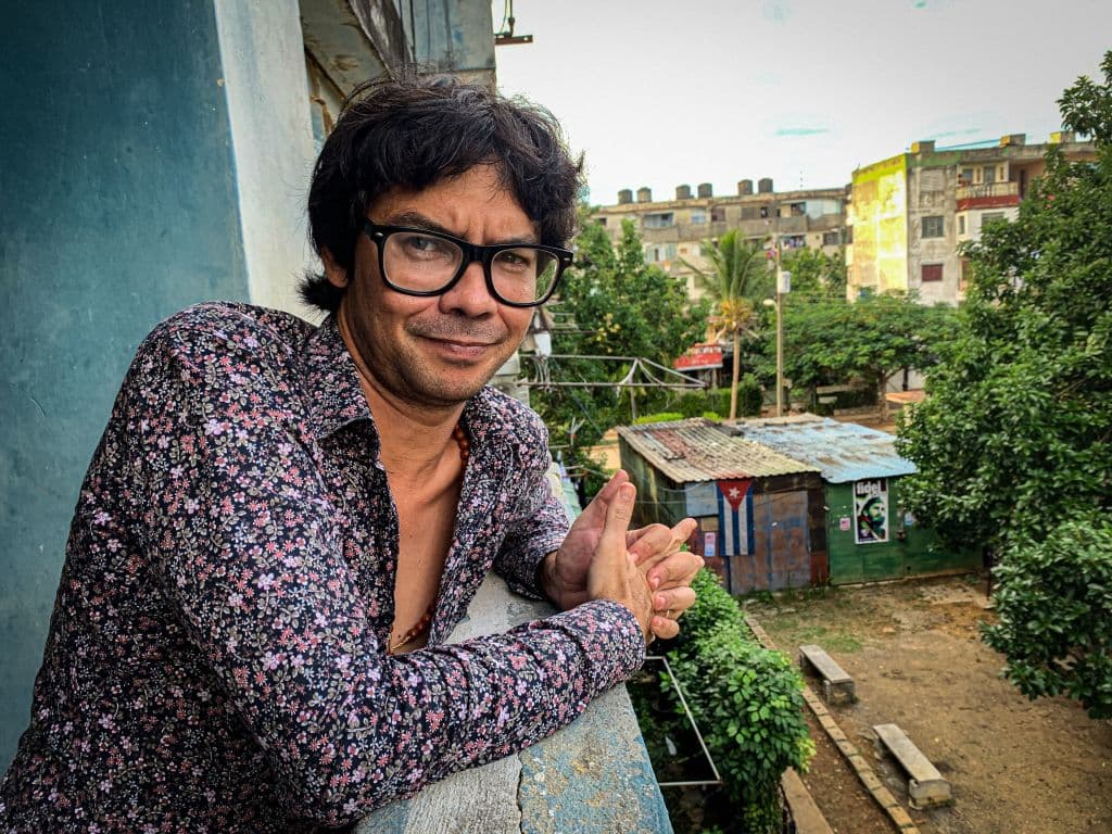 Cuban dissident and leader of Archipiélago movement Yunior Garcia, poses for a picture during an interview with AFP in his house of San Agustin neighborhood in Havana, on November 12, 2021.