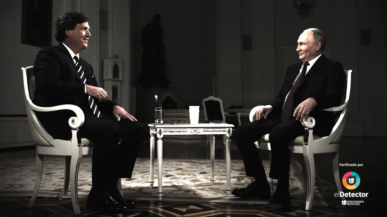 Verificamos tres desinformaciones que dijo Putin a Tucker Carlson respecto al conflicto en Ucrania