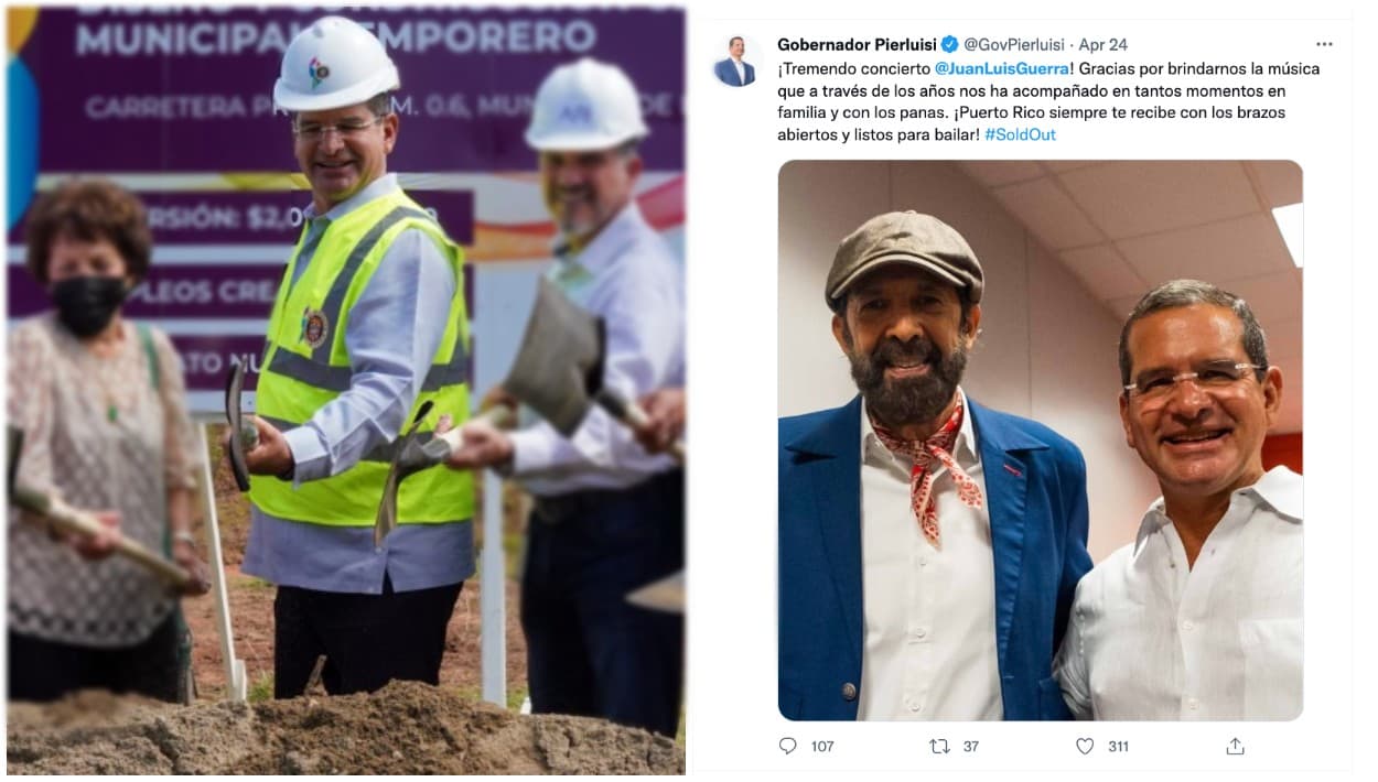 El gobernador Pierluisi no hará cuarentena tras saludar a Juan Luis Guerra, quien informó que tiene covid-19