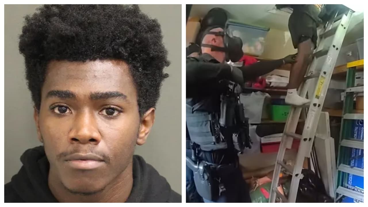 Se ocultó en el techo: el inusual momento en que descubren a un hombre escondido en el ático de un edificio