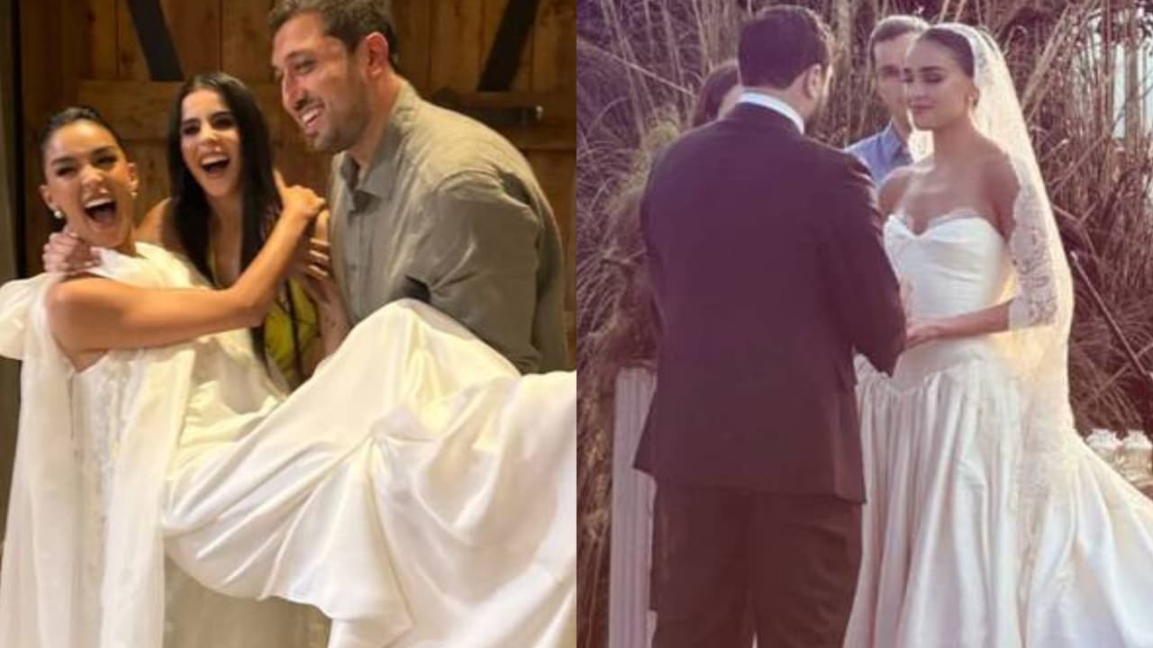 'Ale' Capetillo deslumbra con 3 vestidos de novia en su boda: así fueron cada uno de sus 'looks'