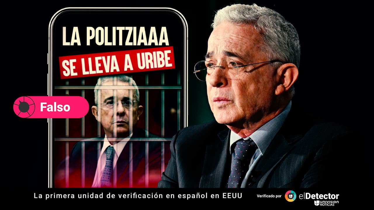 El expresidente colombiano Álvaro Uribe NO fue detenido en su juicio condenatorio: ese video fue creado con IA