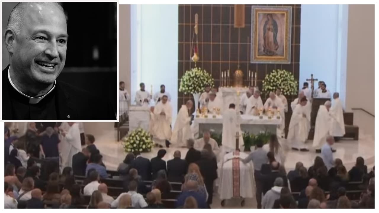 Dan el último adiós a padre de Doral que antes de entregarse al sacerdocio fue bombero