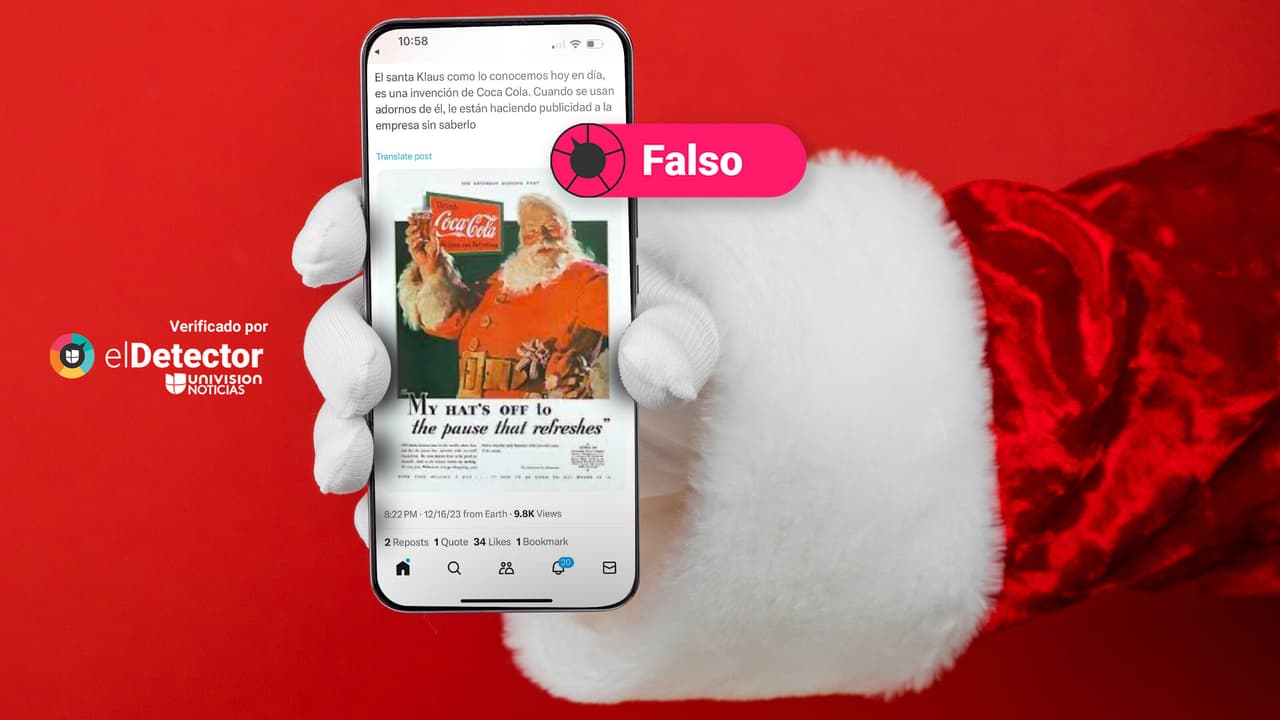 No, la imagen actual de Santa Claus no fue creada por Coca-Cola