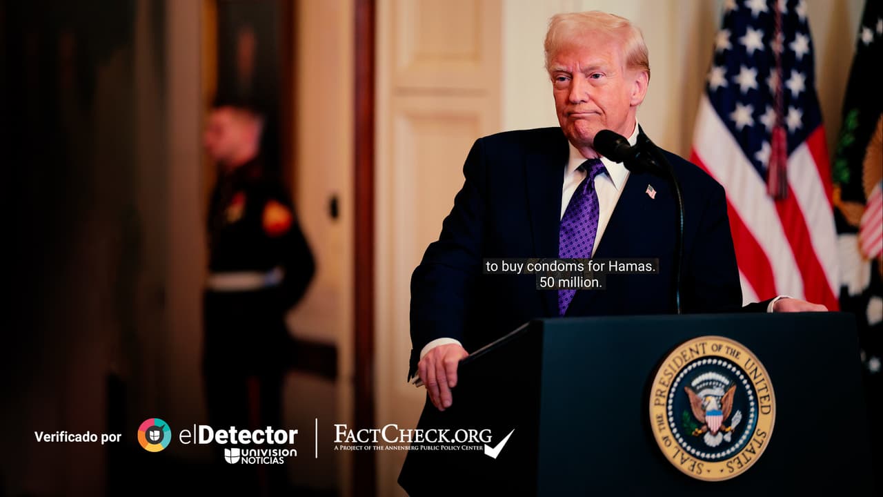 La administración Trump hace una afirmación infundada sobre 50 millones de dólares para condones en Gaza