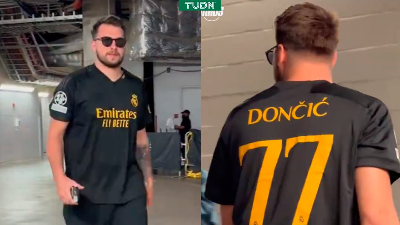 Luka Doncic presume al Real Madrid antes del Mavericks vs. Suns de NBA