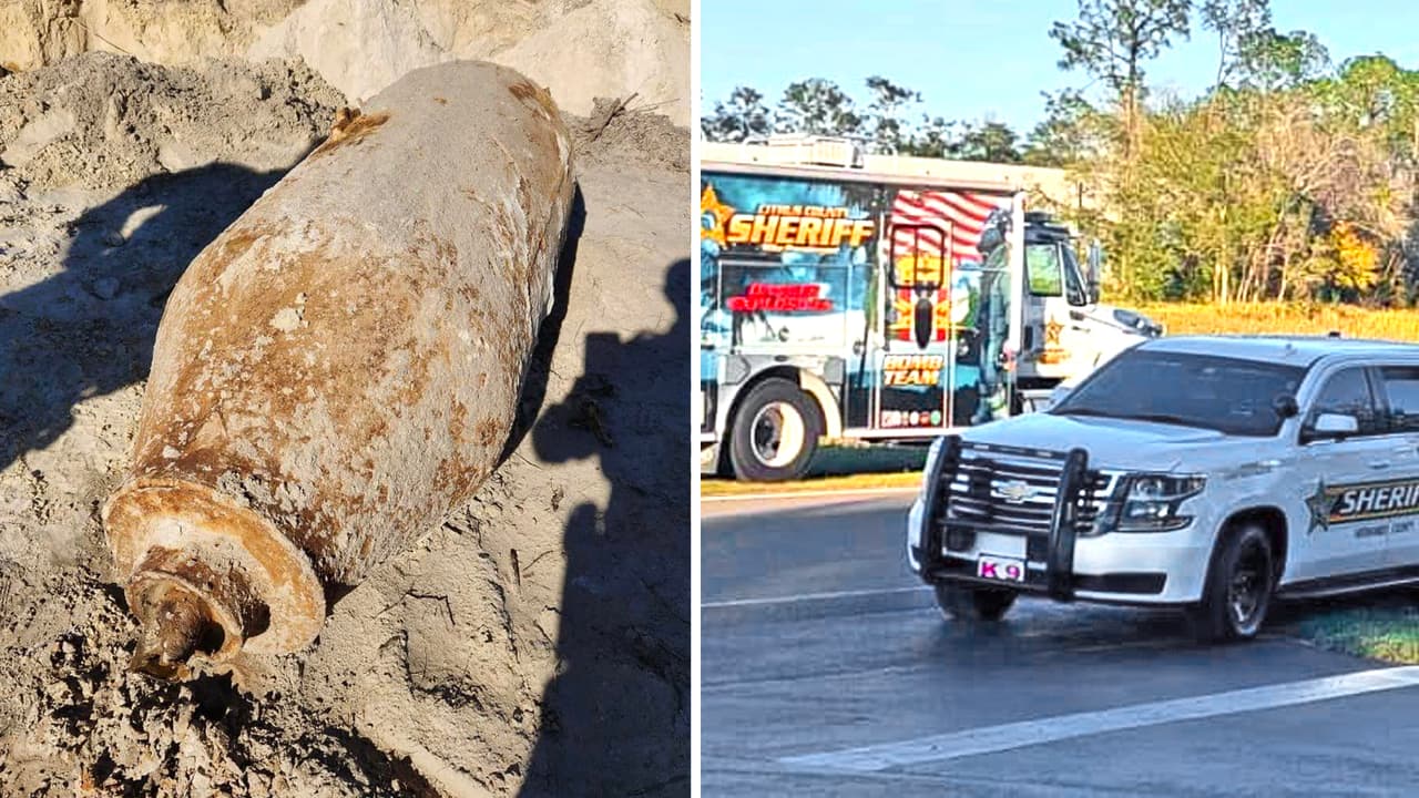 Descubren bomba de 1,000 libras de la Segunda Guerra Mundial en un aeropuerto de Florida