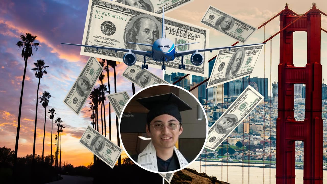 Estudiante ahorra miles de dólares viajando en avión a la universidad