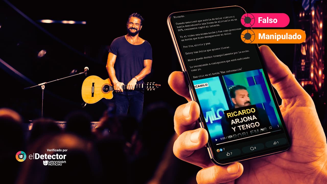 El músico Ricardo Arjona no anunció un tratamiento que cura la osteoartritis en dos semanas: el audio fue manipulado
