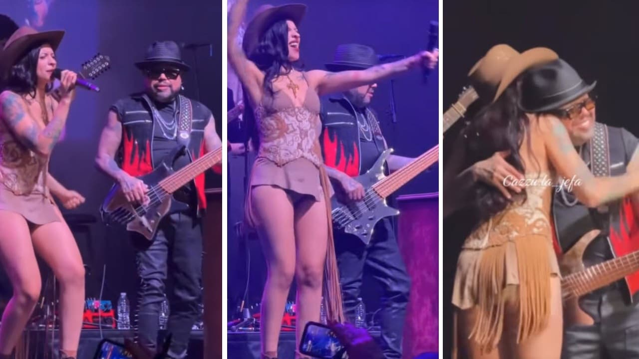 Cazzu y A.B. Quintanilla interpretando "Si Una Vez".