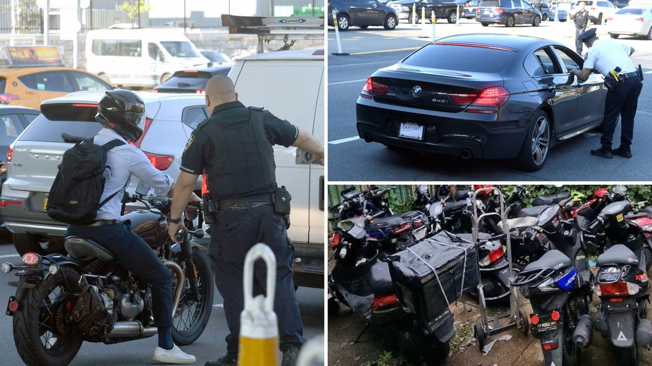 Decomisan más de 50 scooters y más de 200 autos con placas fantasma en operativos en NYC