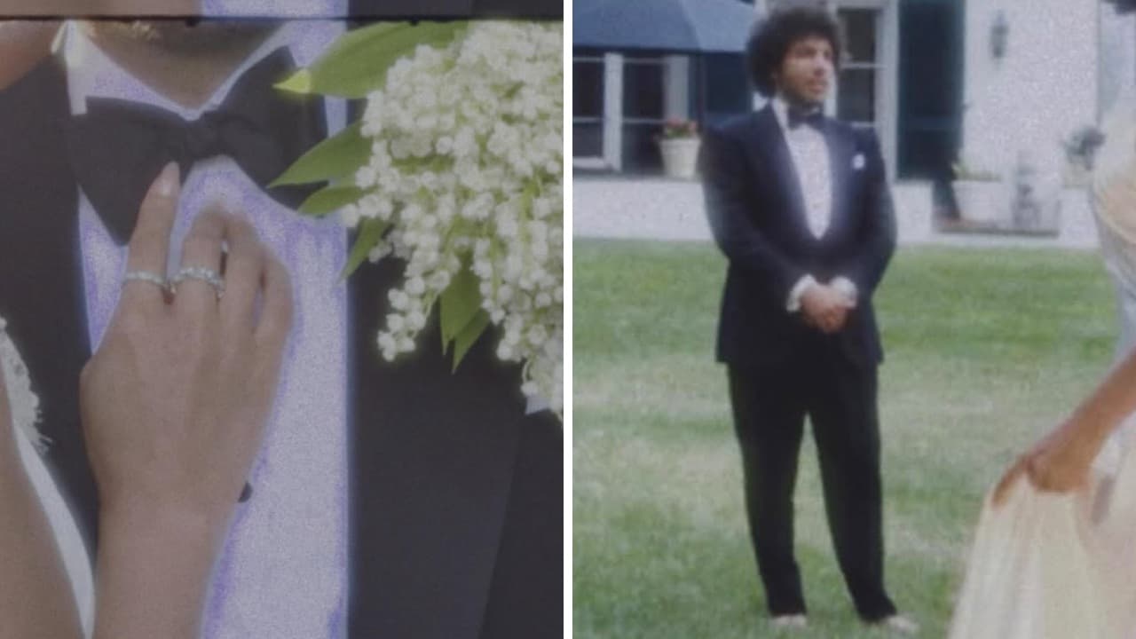Benny Blanco eligió un tuxedo negro para su boda con Selena Gómez.