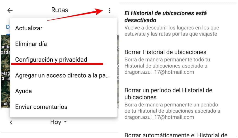 Así se borra tu historial de ruta en Google Maps
