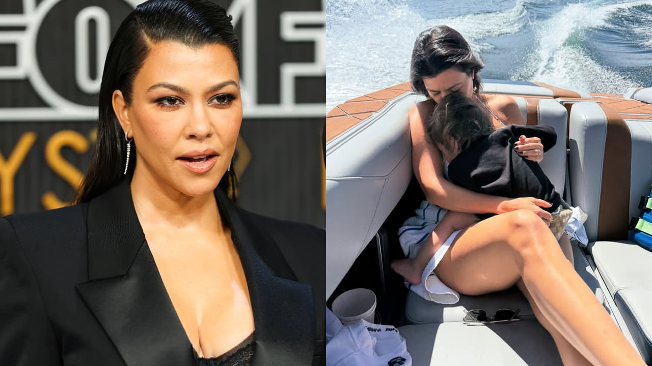 Kourtney Kardashian responde por poner en "peligro" a su hijo de un año sin salvavidas