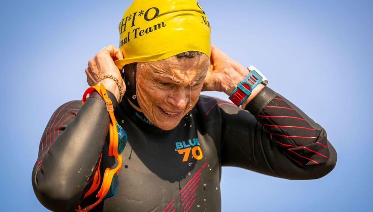 A los 86, Luise Easton sigue conquistando en triatlones y compitiendo con el corazón