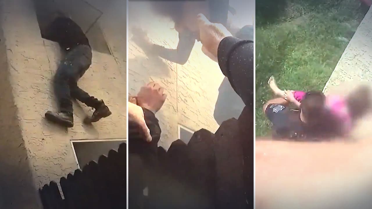 Dos niños son rescatados de las altas llamas de un incendio por un valiente hombre en Arizona