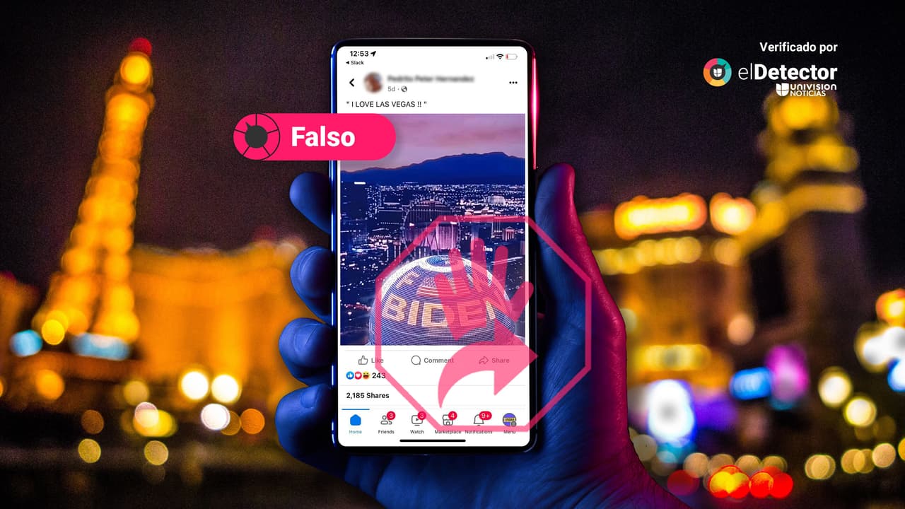 En la Sphere de Las Vegas no proyectaron ese mensaje contra Biden