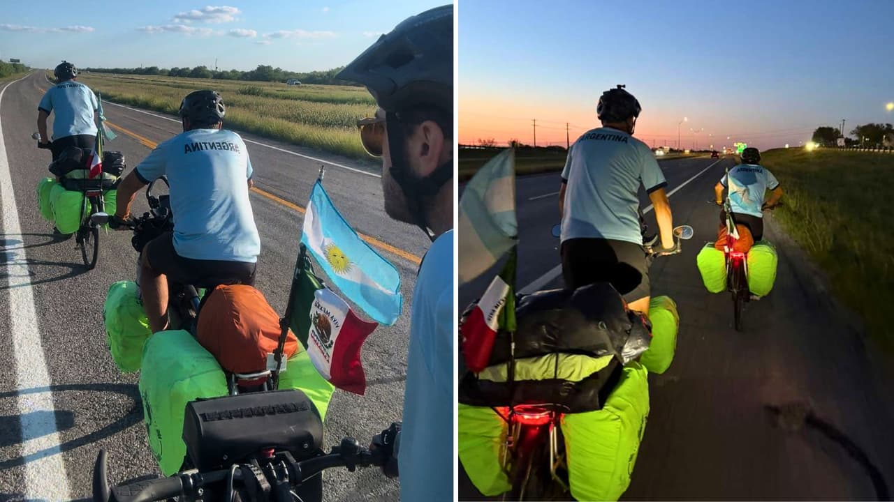 Así fue parte de la travesía de los tres amigos desde Argentina hasta Texas.