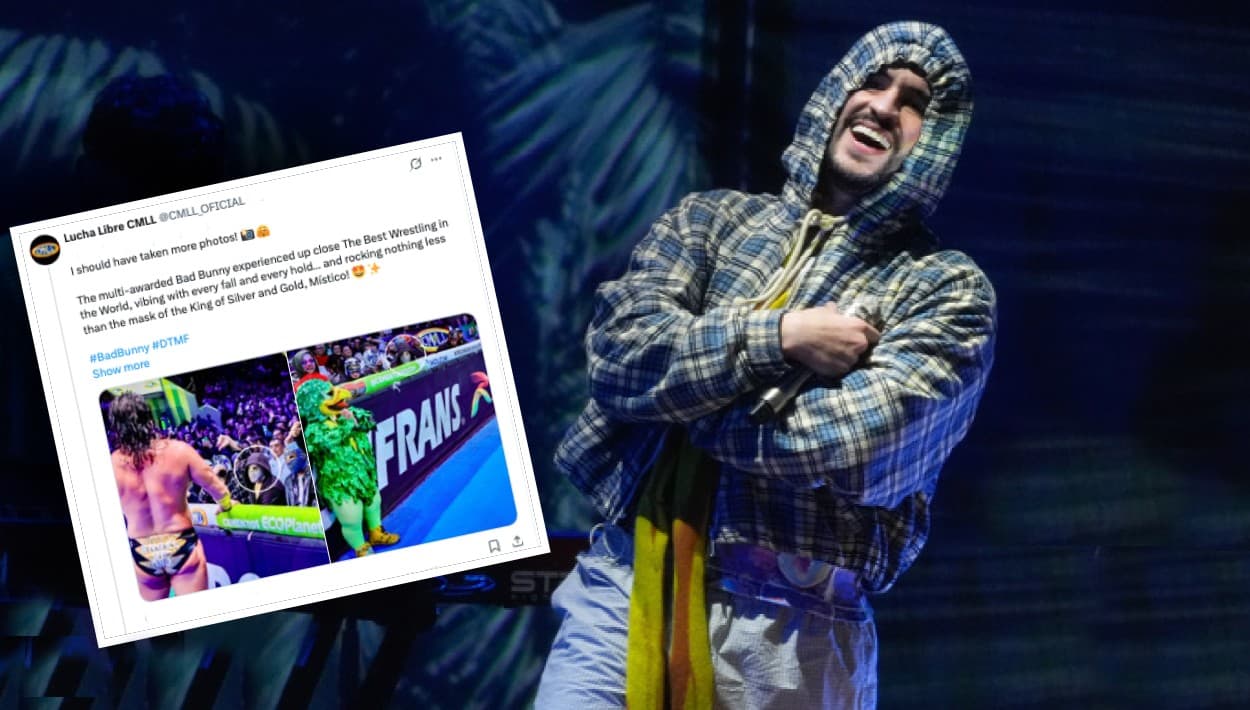 Bad Bunny "vibra" en la lucha libre mexicana antes de ofrecer 8 conciertos en México