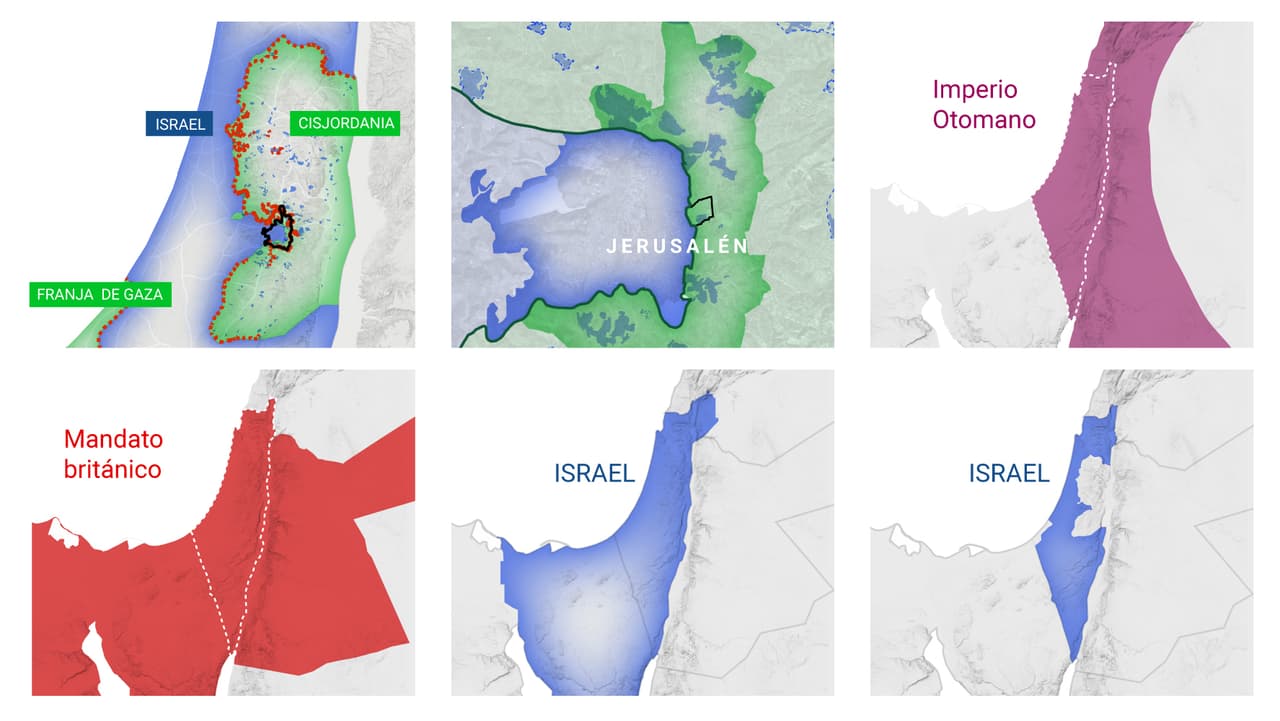 ¿Qué sabes del complicado conflicto palestino israelí? Te lo explicamos en seis mapas