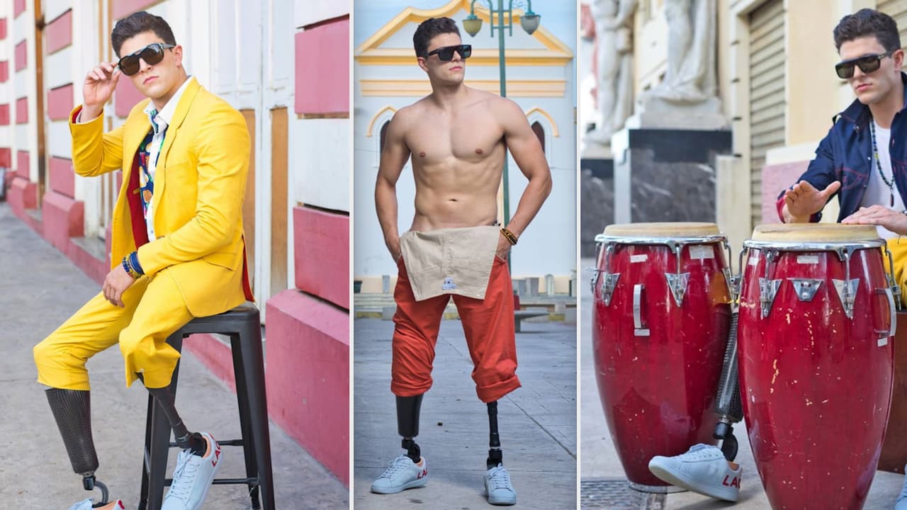 Joven hispano con las dos piernas amputadas debuta en la Semana de la Moda en Nueva York