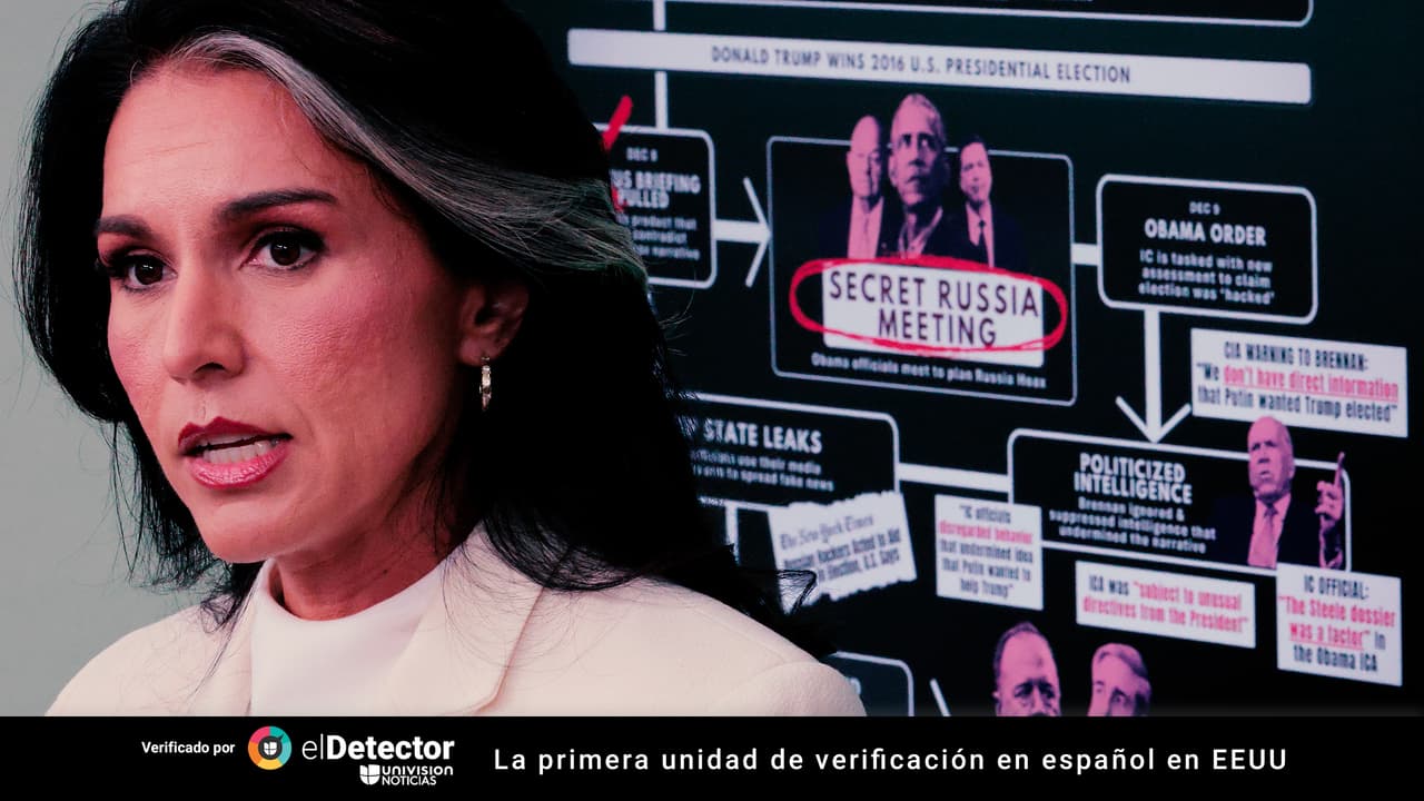 Cómo Gabbard confunde informes y conclusiones al acusar a Obama de una “conspiración traicionera” contra Trump