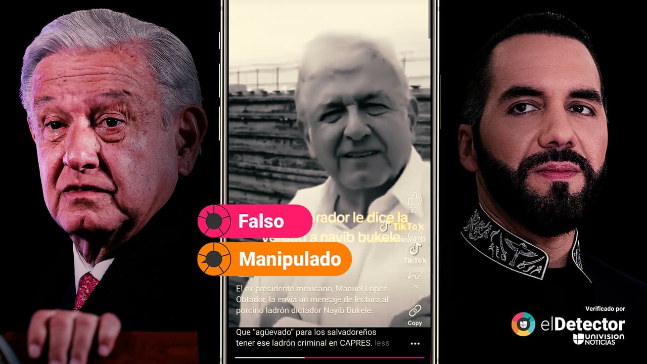 Ese video de Andrés Manuel López Obrador supuestamente dirigiéndose al presidente de El Salvador NO es real