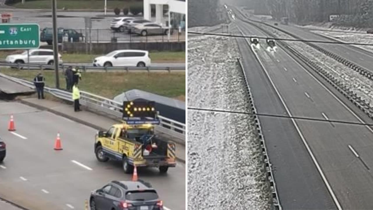 Reportan accidentes en Carolina del Norte ante la caída de nieve y hielo negro