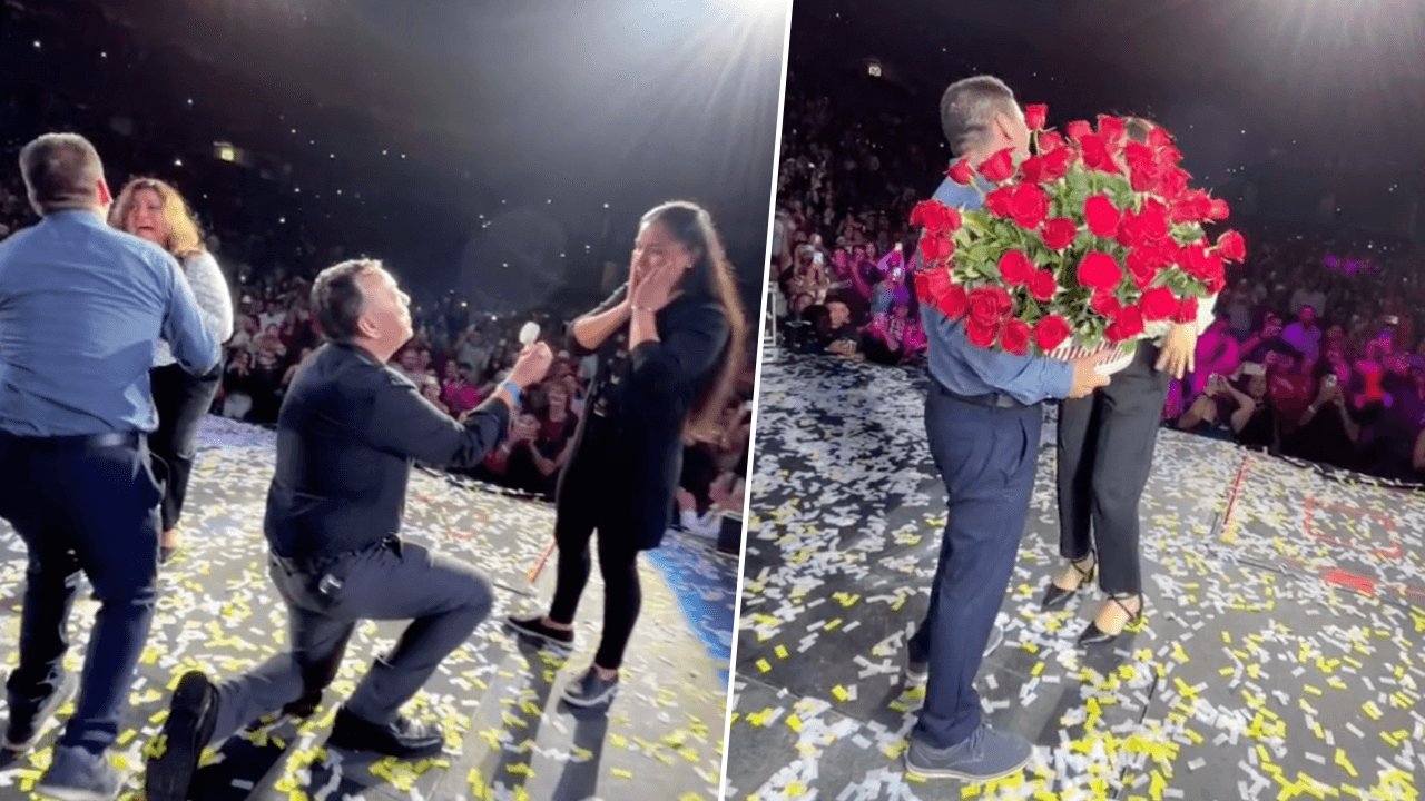 Piden matrimonio en concierto de Banda MS, pero no termina bien