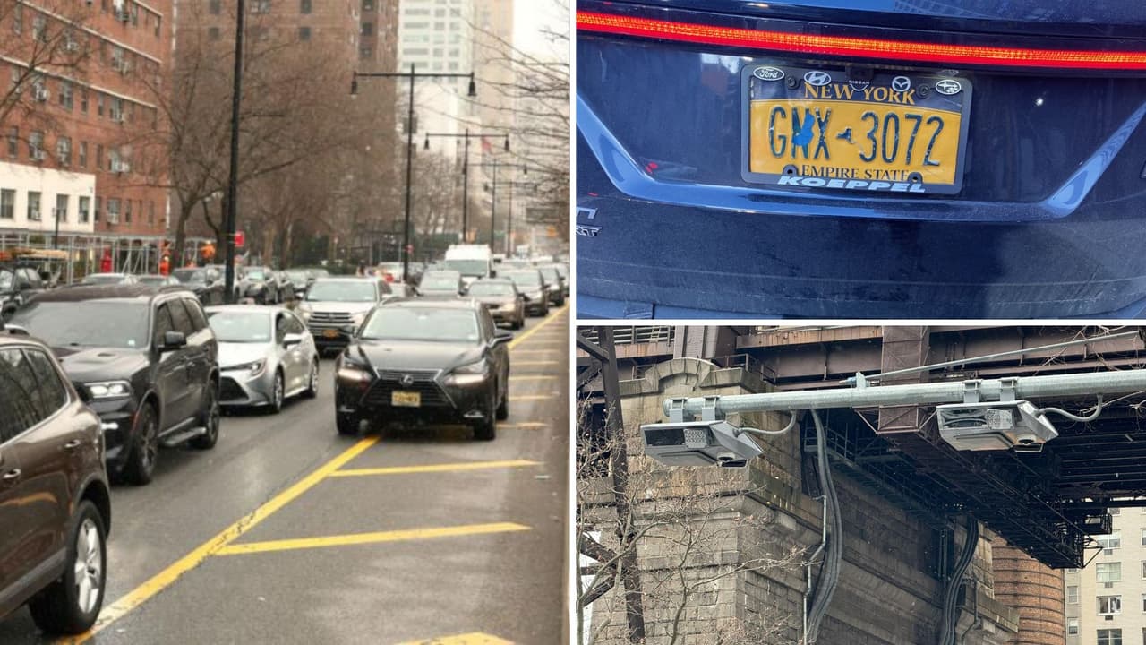 Conductores son sorprendidos alterando placas de autos para evadir peaje de congestión
