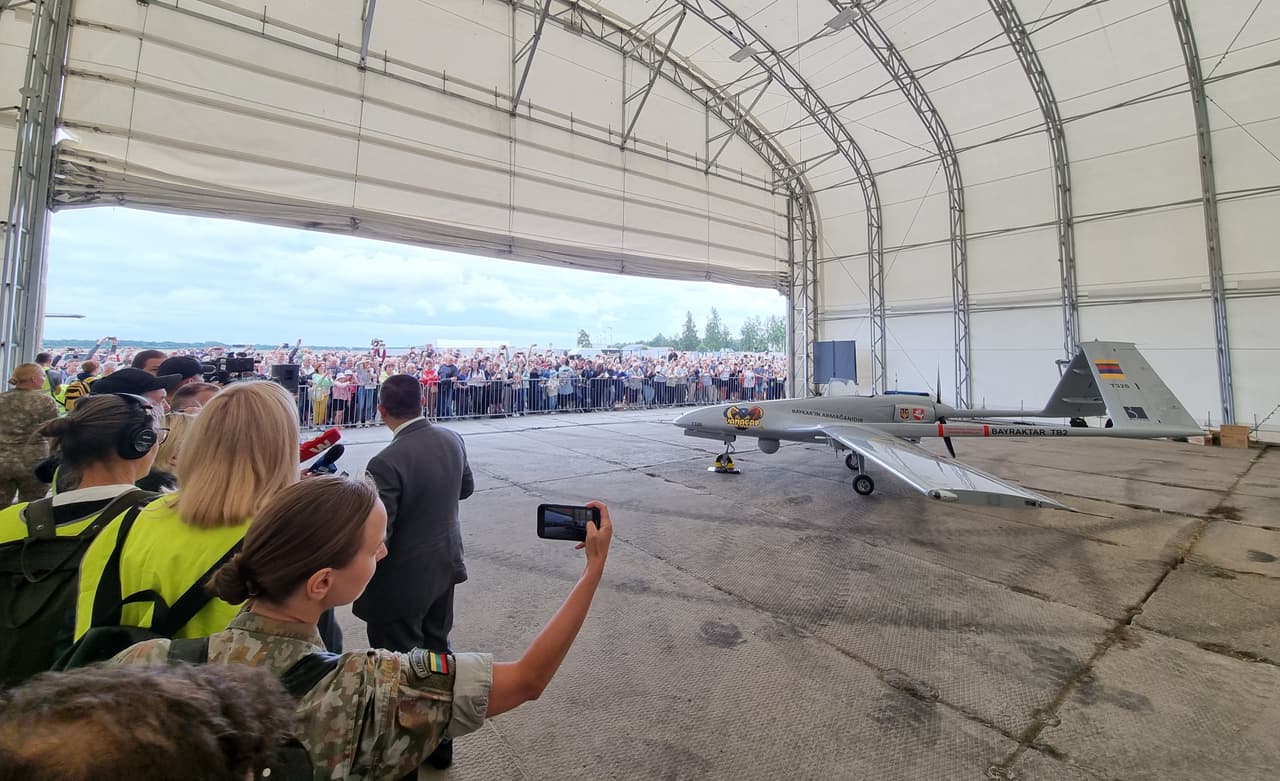 A crowdfunding campaign by Lithuanians raised six million euros to purchase a Turkish TB2 military drone for Ukraine. The Turkish company Baykar instead gave the drone as a gift. The drone was delivered on July 6, 2022 to Lithuania.