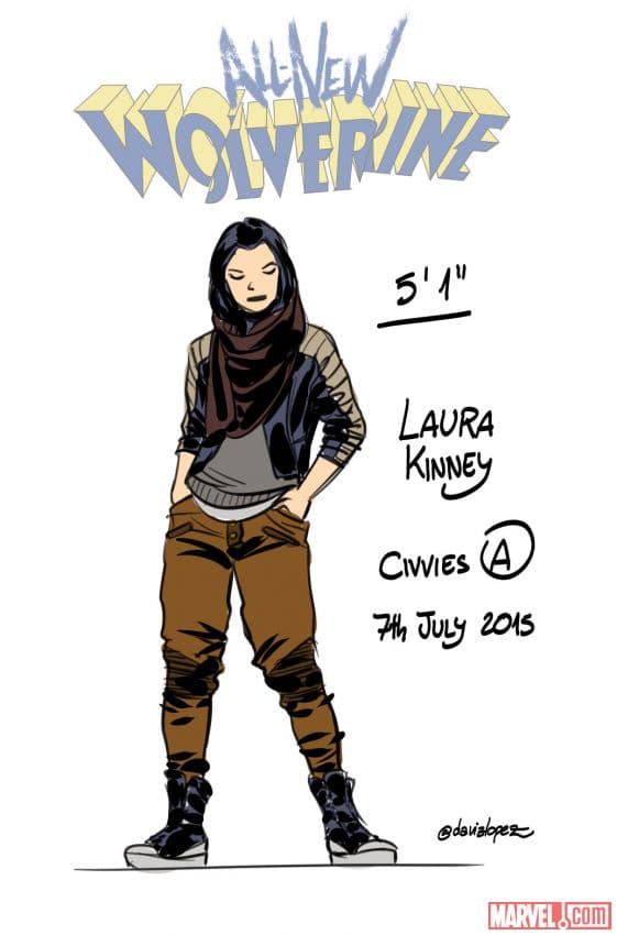 Descubre todo lo que esconde Laura Kinney en el formidable sketchbook de All-New Wolverine