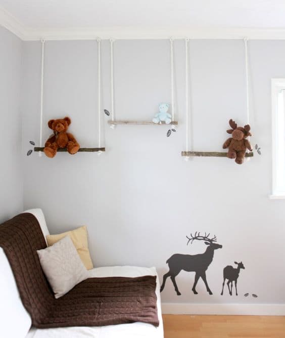 DIY: Aprende a hacer estos sencillos estantes en forma de columpio