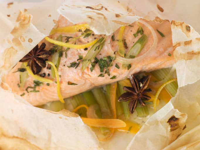 Pescado en papillote