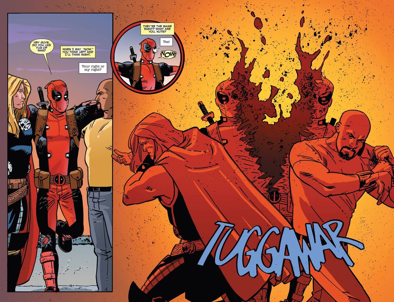 ¿Qué pasaría si alguien partiera a Deadpool en forma vertical? La respuesta te volará la cabeza