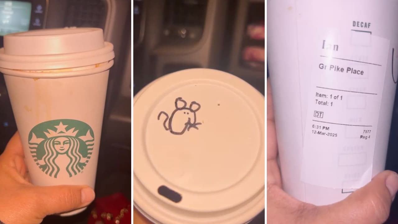 “Para mí es un insulto”: Pareja hispana denuncia que empleados de Starbucks dibujaron una rata en su vaso