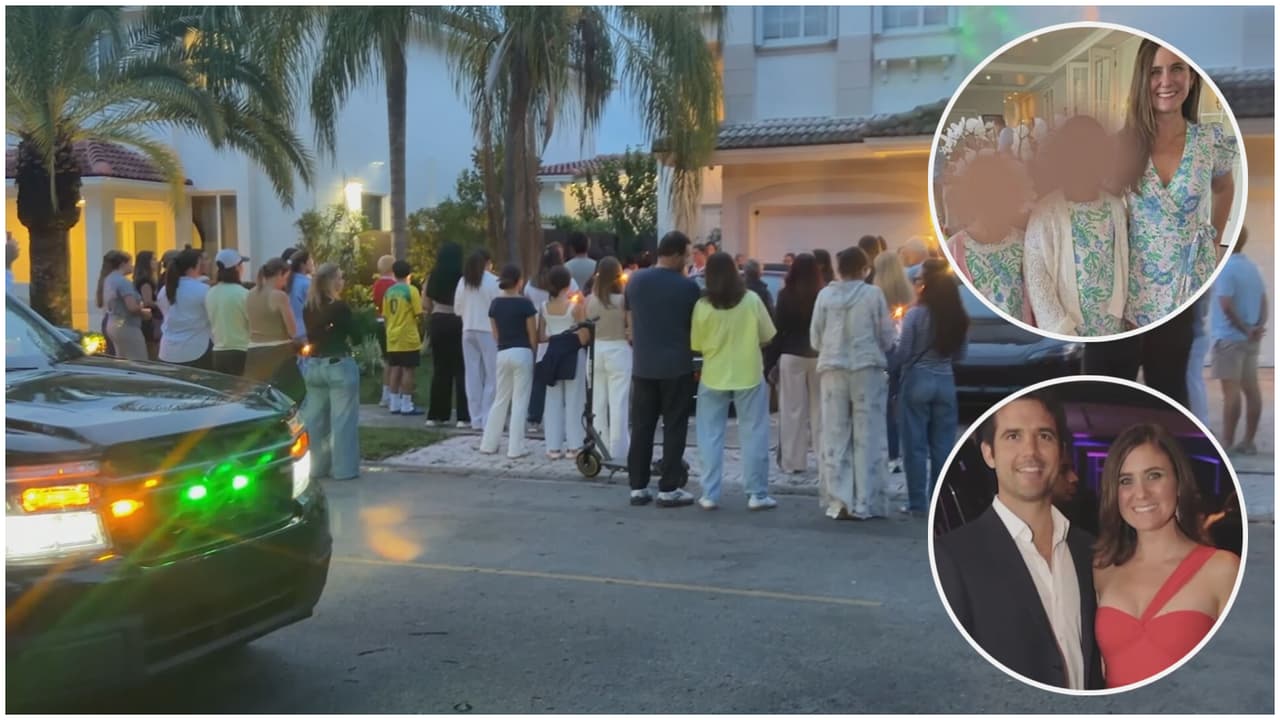 "Impactados”: realizan vigilia tras muerte de una pareja y dos niñas en casa de Doral Isles