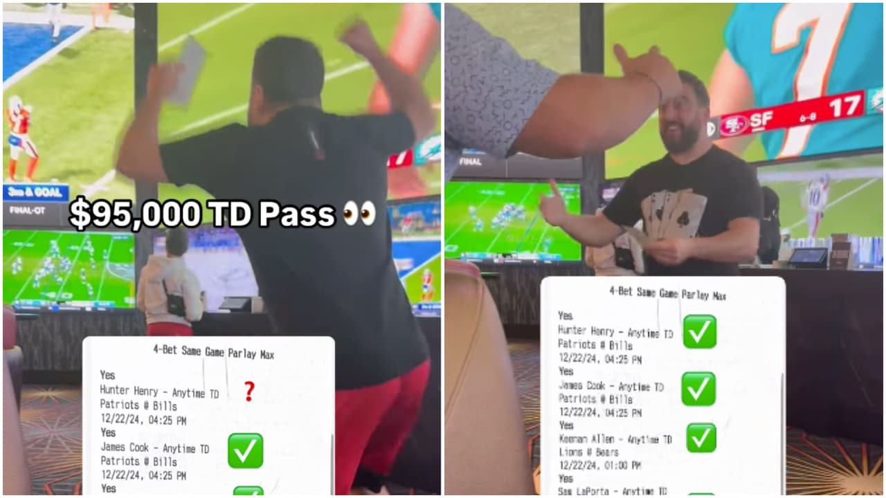 <h2 class="cms-H2-H2">10.- Matthew Tanner (Apuesta: $1,500 | Ganancia: $94,500) – 2024, NFL</h2>
<br>Mattew Tanner es un influencer de las apuestas en Estados Unidos. Bajo estrategias y su propio método, suele ganar constantemente, y hace unos días ganó $94,500 con solo apostar $1,500 en una
<a href="https://www.hardrock.bet/sportsbook/football/nfl/" target="_blank">apuesta de la NFL</a>. Para este reportaje nos dijo en entrevista que “la clave es confiar en sus lecturas y administrar adecuadamente un bankroll”. Sin embargo, también mencionó que si nunca lo has hecho no juegues. “Mi sugerencia es que no apuestes ni juegues en absoluto si nunca lo has hecho, y si lo haces, que lo consideres un pasatiempo”, contó. Además de sugerir que si estás dispuesto o dispuesta a apostar, siempre debes mantener cuentas separadas. “Mantén una cuenta bancaria y una contabilidad separadas solo para los juegos de azar y nunca dejes que afecten a tus gastos personales”.