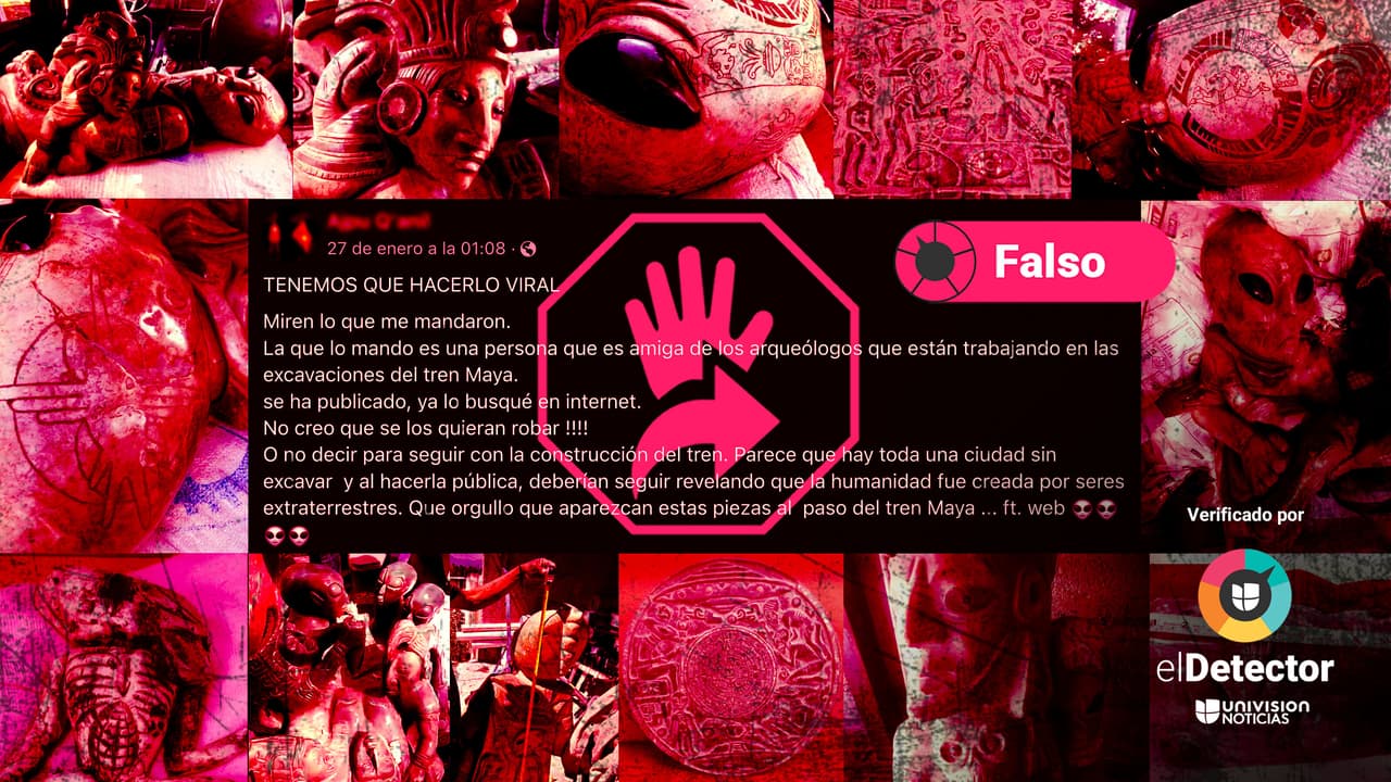 NO hallaron figuras arqueológicas alienígenas en la construcción del Tren Maya