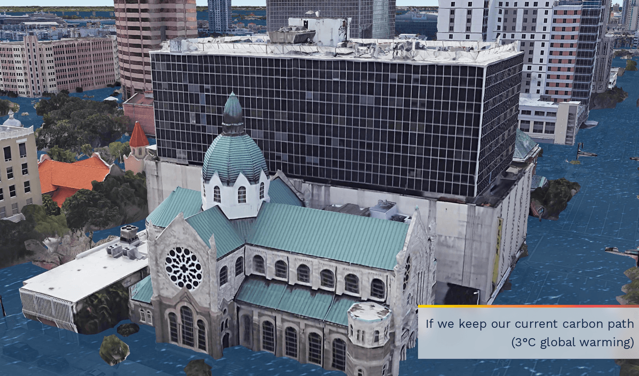 <b>Florida</b>. Es uno de los estados más amenazados por la subida del nivel del mar. Uno de los lugares en peligro de quedar invadido por el agua está en Tampa: la iglesia católica Sagrado Corazón.